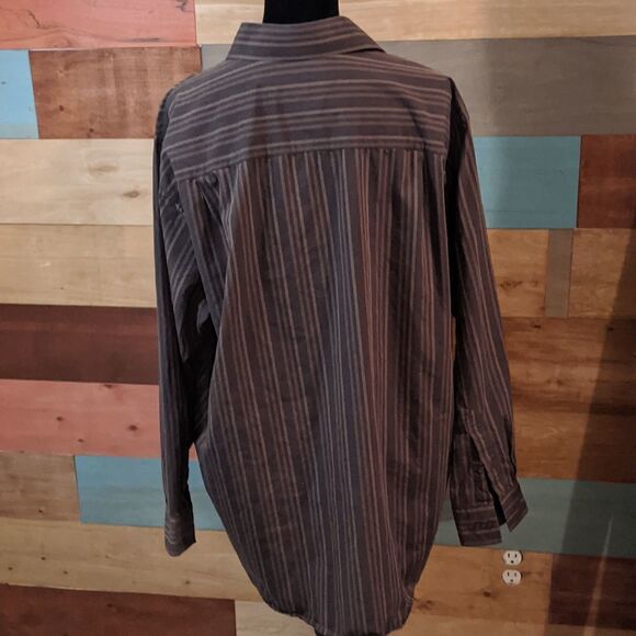 Xl bcbg brown striped button-down - Picture 3 of 4